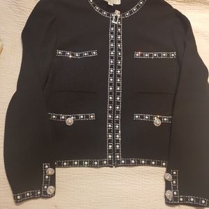 St John Evening Chanel style vintage box knit jacket